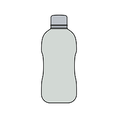 Image showing Flat design icon of Water bottle 