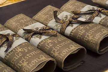 Image showing Christmas napkins 