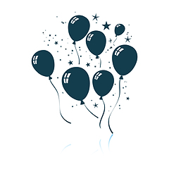 Image showing Party balloons and stars icon