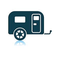 Image showing Camping Family Caravan Car Icon