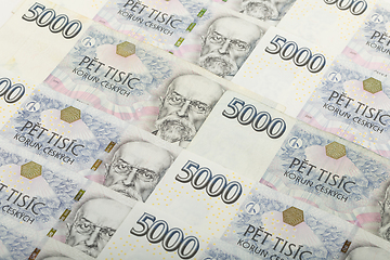 Image showing czech banknotes crowns background