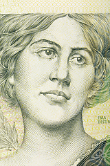 Image showing Ema Destinova on czech banknote