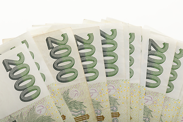 Image showing fan from czech banknotes