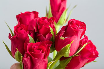 Image showing bouquet fresh red roses