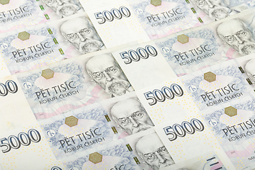 Image showing czech banknotes crowns background