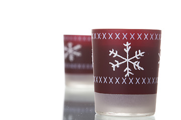 Image showing red christmas candles