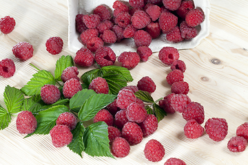 Image showing berries ripe raspberries