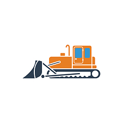 Image showing Icon of Construction bulldozer