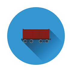 Image showing Railway cargo container icon