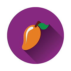 Image showing Flat design icon of Mango