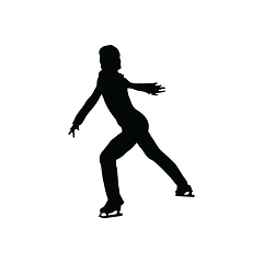 Image showing Figure skate man silhouette