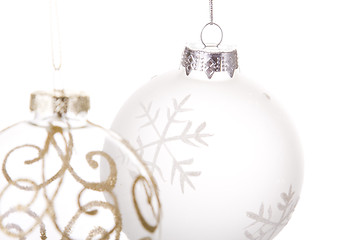 Image showing hanging christmas balls