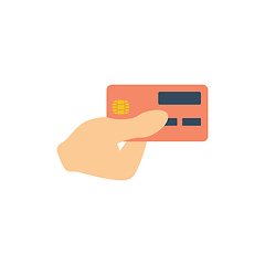 Image showing Hand holding credit card icon