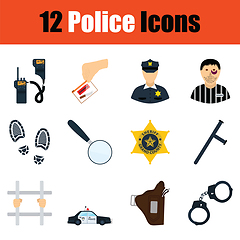 Image showing Set of police icons