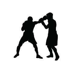 Image showing Boxing silhouette