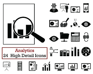 Image showing Set of 24  Analytics  Icons