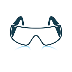 Image showing Icon of chemistry protective eyewear