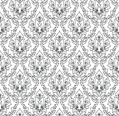 Image showing Damask Seamless Outline Pattern