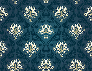 Image showing Damask Seamless Pattern