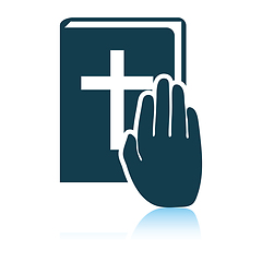 Image showing Hand on Bible icon