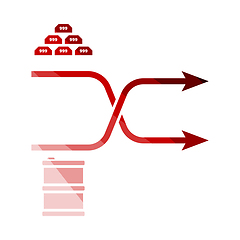 Image showing Gold And Oil Comparison Chart Icon