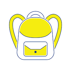 Image showing Icon of School rucksack