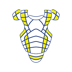 Image showing Baseball chest protector icon