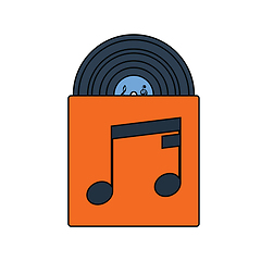 Image showing Vinyl record in envelope icon