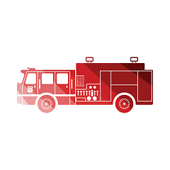 Image showing Fire service truck icon