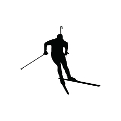 Image showing Biathlon sportsman silhouette