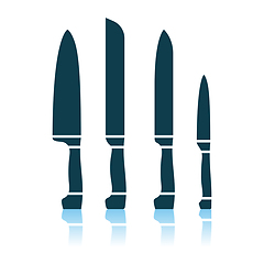 Image showing Kitchen Knife Set Icon