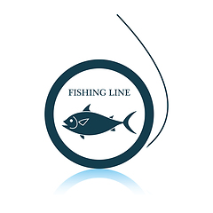 Image showing Icon of fishing line
