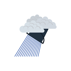 Image showing Rainfall like from bucket icon