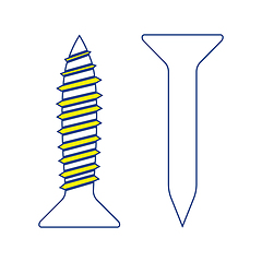 Image showing Icon of screw and nail