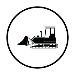 Image showing Icon of Construction bulldozer