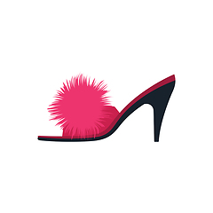 Image showing Woman pom-pom shoe icon