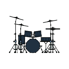 Image showing Drum set icon