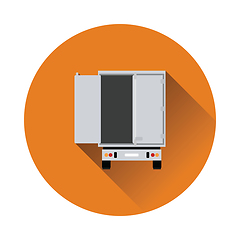 Image showing Truck trailer rear view icon