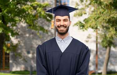 Image showing graduate student in mortar board and bachelor gown