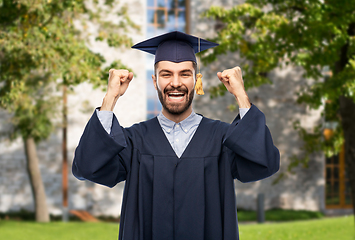 Image showing happy graduate student in mortar board