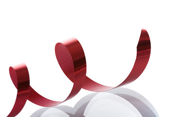 Image showing detail of a red ribbon