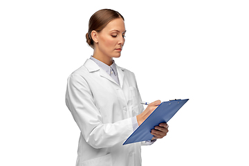 Image showing asan female doctor or scientist with clipboard