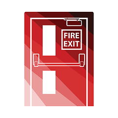 Image showing Fire exit door icon