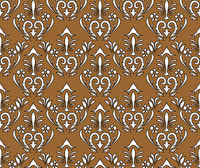 Image showing Damask Seamless Outline Pattern