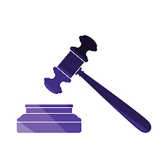 Image showing Judge hammer icon