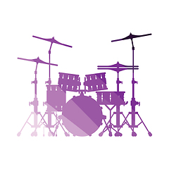Image showing Drum set icon