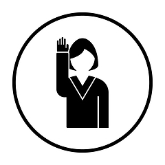 Image showing Voting Lady Icon