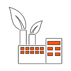 Image showing Ecological Industrial Plant Icon