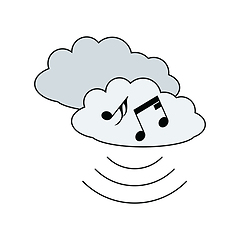 Image showing Music cloud icon