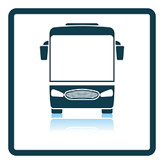 Image showing Tourist bus icon front view